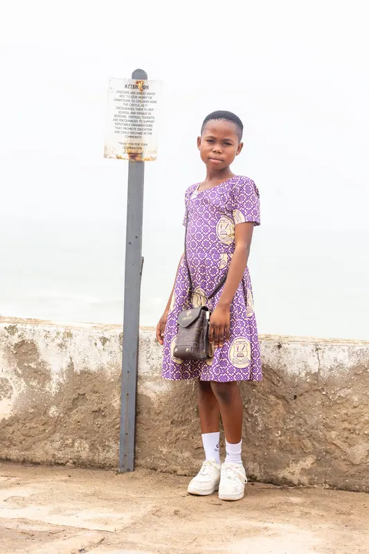 A pupil on the castle ramparts