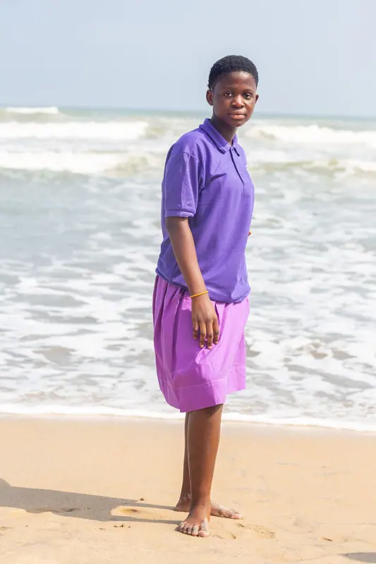 A pupil on the beach